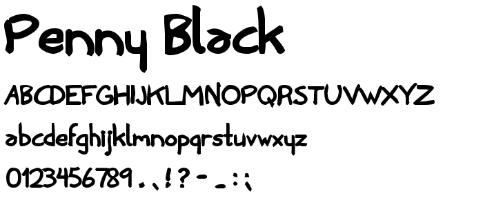 Penny Black font